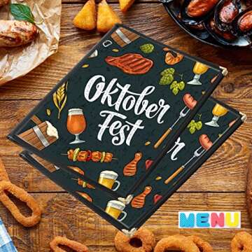 2PCS Menu Covers 8.5" x 11" Restaurant Menu Holder 4 Page 8 View Transparent Menu Sleeve,Fits A4 Size Paper for Restaurant Menu Home Project Office Daily Paper Chores and etc