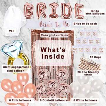 Bachelorette Party Decorations | Bridal Shower Supplies Kit - Essentials for an Unforgettable Night