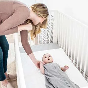 Comfy Cubs Baby Sleep Sack 6-12 Months, Medium - Soft 100% Cotton Wearable Blanket for Babies & Toddlers - Breathable Sleeveless Sleep Bag for Baby with Covered Zipper - Grey