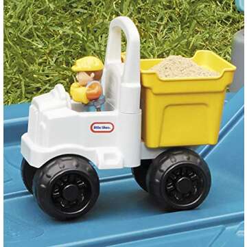 Little Tikes Dirt Diggers Excavator Sandbox for Kids, Including lid and Play Sand Accessories,Multicolor