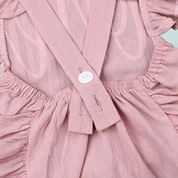 Puloru Baby Girl First Birthday Outfit ONE 1st Birthday Bodysuit Ruffle Romper with Headband Cake Smash Outfit (A Pink, 12-18 Months)