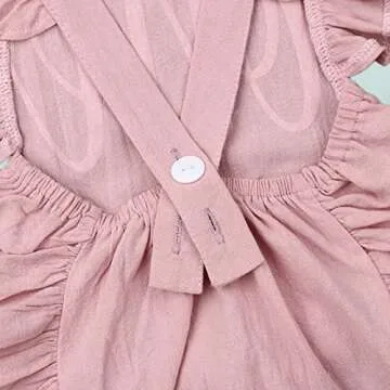 Puloru Baby Girl First Birthday Outfit ONE 1st Birthday Bodysuit Ruffle Romper with Headband Cake Smash Outfit (A Pink, 12-18 Months)