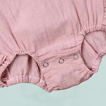 Puloru Baby Girl First Birthday Outfit ONE 1st Birthday Bodysuit Ruffle Romper with Headband Cake Smash Outfit (A Pink, 12-18 Months)