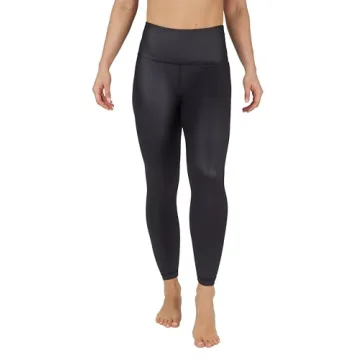 90 Degree High Waisted Faux Leather Leggings for Women