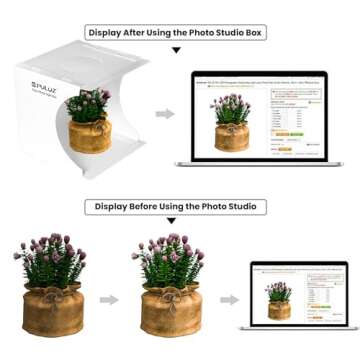 Qulable Photo Studio Box, Mini Photo Shooting Tent Kit, Foldable Photography Lighting Softbox with 6...