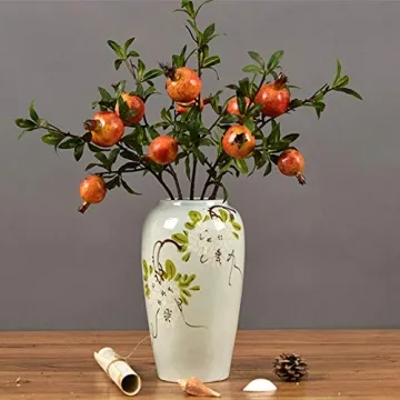 Vibrant Artificial Pomegranate Branches for Home Decor