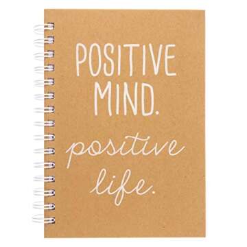 Graphique Designer Notebooks - Positive Mind. Positive Life. - Spiral Bound Writing Journals for Off...