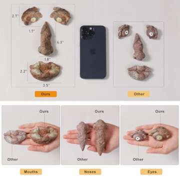 INNOLITES Tree Faces Decor Outdoor, Tree Face Outdoor Statues Old Man Tree Hugger Bark Ghost Face Decoration Funny Yard Art, Tree Decor Outdoor for Halloween Easter Garden Creative Props (D)