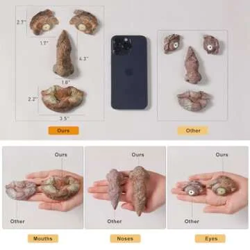 INNOLITES Tree Faces Decor Outdoor, Tree Face Outdoor Statues Old Man Tree Hugger Bark Ghost Face Decoration Funny Yard Art, Tree Decor Outdoor for Halloween Easter Garden Creative Props (D)