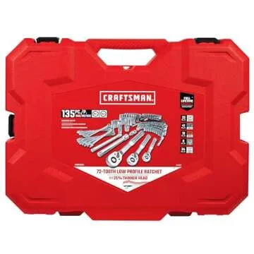 CRAFTSMAN 135 Piece Mechanics Tool Set for All Repairs