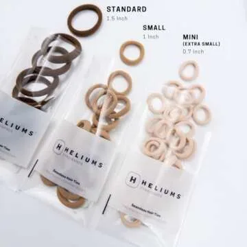 Heliums Small Hair Ties - Medium Blonde - 1 Inch Seamless No-Damage Ponytail Holders for Kids, Braid...
