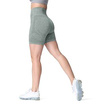 Aoxjox Seamless Workout Biker Shorts for Women High Waisted Exercise Athletic Gym Booty Running Yoga...