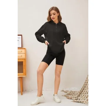 MISSACTIVER Women’s Oversized Quarter Zip Sweatshirt - Comfort Meets Style