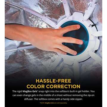 MagMod MagBox PRO 24" Octa Softbox with Integrated Gel Slot and Storage Pocket for Fabric Diffuser | Compatible with Speedlight Flashes and Strobes