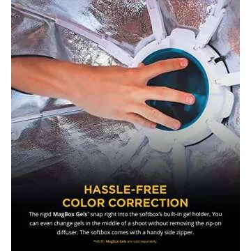 MagMod MagBox PRO 24" Octa Softbox with Integrated Gel Slot and Storage Pocket for Fabric Diffuser | Compatible with Speedlight Flashes and Strobes