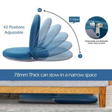 Nnewvante Floor Chair with Adjustable Back Support