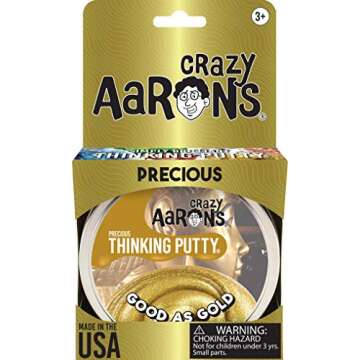 Crazy Aaron’s Thinking Putty - Good as Gold, 1.6 oz, Soft Texture