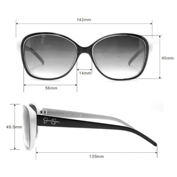 Stylish Jessica Simpson Cat Eye Sunglasses with UV Protection
