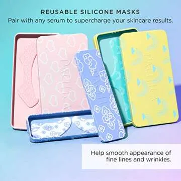 Pacifica Beauty Reusable Lip Line Mask, Skincare, Silicone Mask, For Fine Lines and Wrinkles, Lift and Firm, Pair with Serum, Storage Tin Included, Skin Care, Face Masks Skincare, Vegan, 2 Pieces