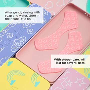 Pacifica Beauty Reusable Lip Line Mask, Skincare, Silicone Mask, For Fine Lines and Wrinkles, Lift and Firm, Pair with Serum, Storage Tin Included, Skin Care, Face Masks Skincare, Vegan, 2 Pieces