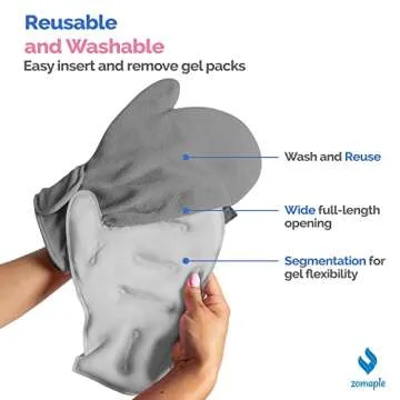 Zomaple Breast Ice Packs, Hot and Cold Breast Pads with Fabric Coverings Perfect Ice Pack for Breastfeeding, Nursing Pain, Mastitis, Engorgement, Swelling, Plugged Ducts Breastfeeding Essentials,2Pack