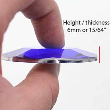 60mm Purple Amethyst H105 Large Acrylic Flat Back Rhinestones for Cosplay Costume Making, Props Embelishments Plastic Gems Decor Jewels - 2 Pieces