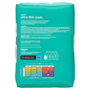 Amazon Basics Ultra Thin Pads with Flexi-Wings for Comfort
