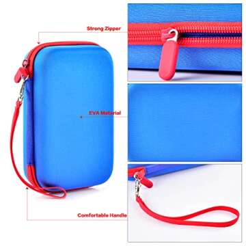 casmilee Case Compatible with Giiker Super Slide Brain Games, Brain Teaser Puzzles Organizer Storage Bag, Flow Slider Puzzle Game Holder (Blue)