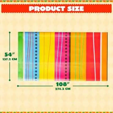 JOYIN 2 pcs Printed Plastic Tablecloth for Fiesta