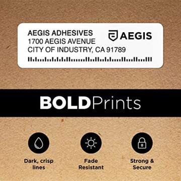 Aegis Adhesives Brother DK-1204 Compatible Labels - 12 Rolls