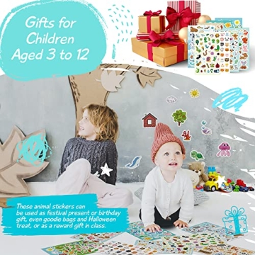 Sinceroduct Kids Animal Stickers: 1800+ Creative Fun