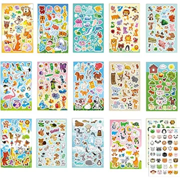 Sinceroduct Kids Animal Stickers: 1800+ Creative Fun
