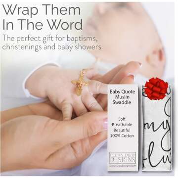 Ocean Drop Muslin Swaddle Blanket for Godchildren