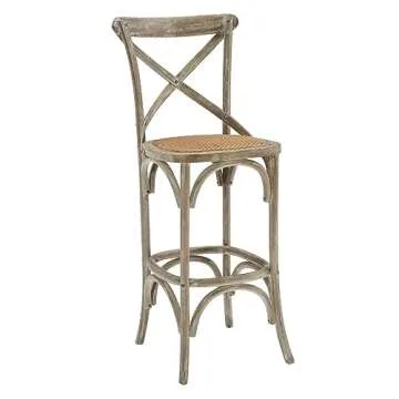 Modway Gear Rustic Farmhouse Bar Stool | Stylish & Comfortable