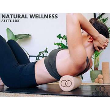 Orbsoul Cork Massage Roller - 100% All-Natural Spanish Cork, Eco-Friendly, for Muscle Pain and Tension Relief