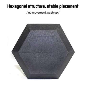 Therasoon Set of Heavy Rubber Dumbbells, Barbell Set of 2 Hex Rubber Dumbbell with Metal Handles (10)