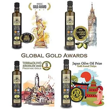 Ellora Farms, Greek Extra Virgin Olive Oil, Single Estate PDO Messara, Greece, Non GMO, cold-pressed, Polyphenol, Glass Bottle, 17 FL oz