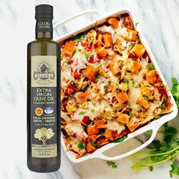 Ellora Farms, Greek Extra Virgin Olive Oil, Single Estate PDO Messara, Greece, Non GMO, cold-pressed, Polyphenol, Glass Bottle, 17 FL oz