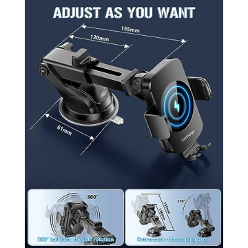 BothLin Wireless Car Charger & Fast Phone Holder Mount