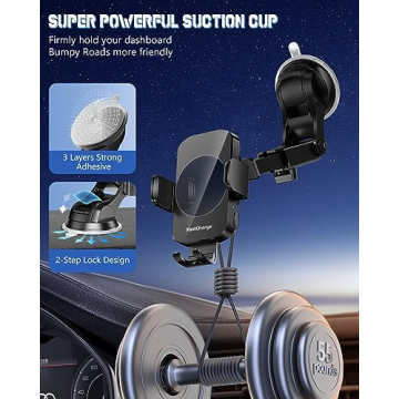 BothLin Wireless Car Charger & Fast Phone Holder Mount