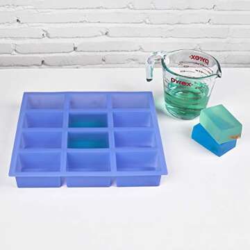 Thick Rectangle Silicone Soap Mold 4oz for Easy Soap Making