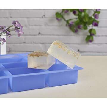 Thick Rectangle Silicone Soap Mold 4oz for Easy Soap Making