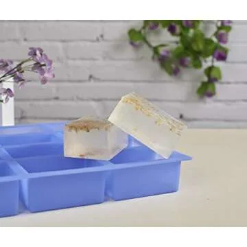 Thick Rectangle Silicone Soap Mold 4oz for Easy Soap Making