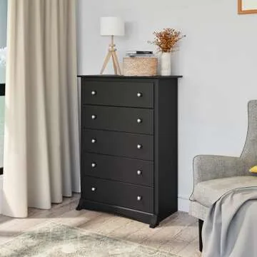 Prepac Sonoma Superior 5-Drawer Chest for Bedroom - Spacious and Stylish Chest of Drawers, Measuring...
