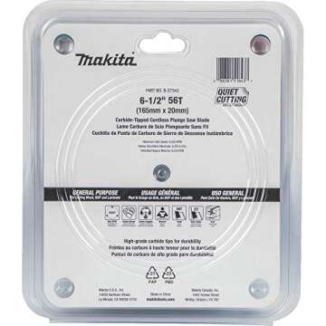 Makita B-57342 6-1/2" 56T Carbide-Tipped Cordless Plunge Saw Blade