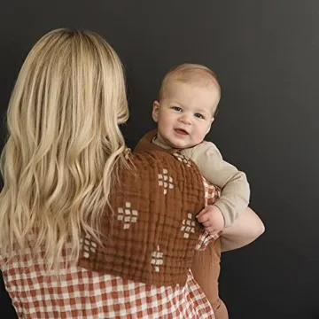 Mebie Baby Burp Cloths - Muslin, 3-Pack for Newborns