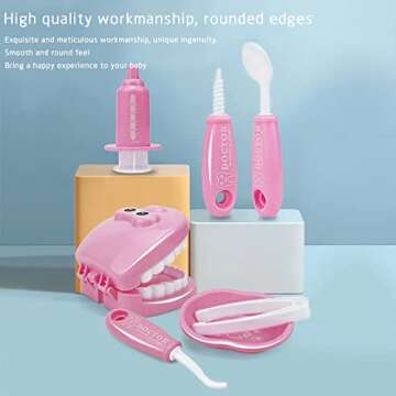 YOUYA DENTAL Dental Early Education Brushing Toys, 9Pcs/Set Children Role Play Toys Crocodile Early ...