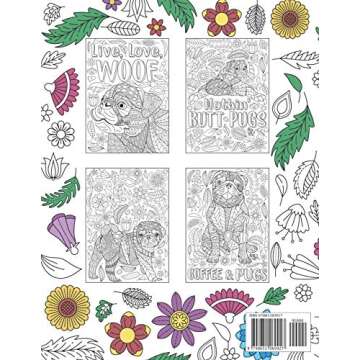 Pug Coloring Book: A Cute Adult Coloring Books for Pug Owner, Best Gift for Dog Lovers