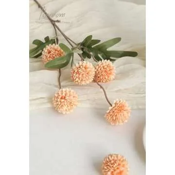 Faux Silk Pompon Mum Flowers for DIY Arrangements