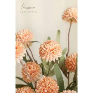 Faux Silk Pompon Mum Flowers for DIY Arrangements